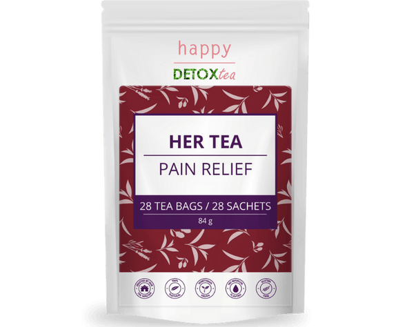 Thé anti-douleurs menstruelles - Her Tea Happy Detox Tea - 28 Sachets